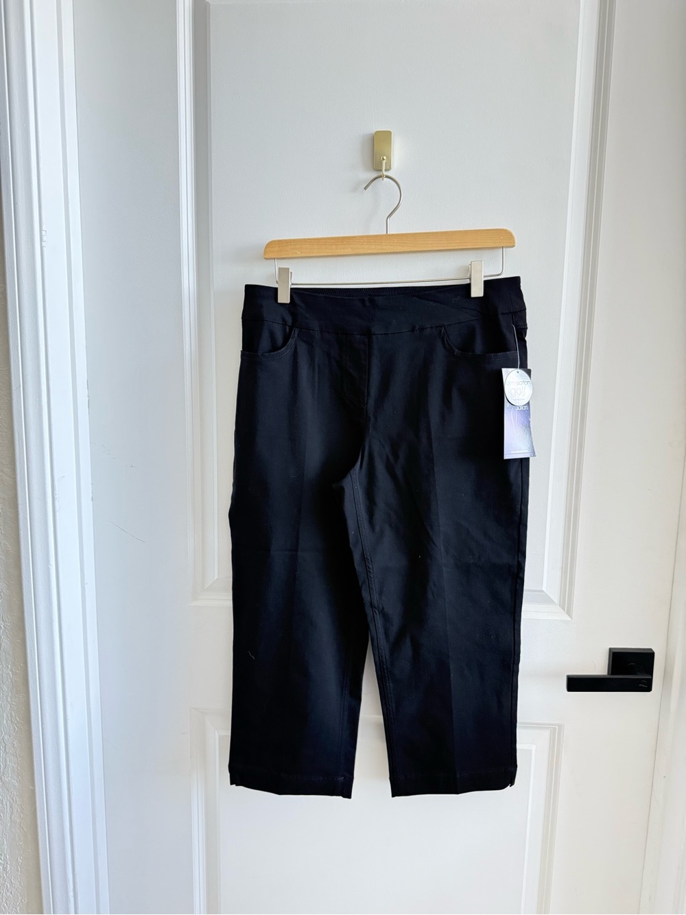 Slimsation By Multiples Black Capri Pull-On Pants